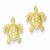 14k Yellow Gold Sea Turtle Post Earrings