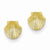 14k Yellow Gold Mini Scallop Shell Post Earrings