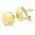 14k Yellow Gold Hammered Omega Back Post Earrings