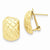 14k Yellow Gold Polished Quilted Omega Back Post Earrings