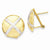 14k Yellow Gold Polished Rhodium X Omega Back Post Earrings