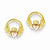 14k Two-tone Claddagh Post Earrings