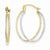 14k Yellow Gold Two Tone Hoop Earrings