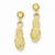 14k Yellow Gold Flip Flop Dangle Post Earrings