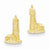 14k Yellow Gold Diamond-cut Lighthouse Earrings