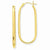 14k Yellow Gold Polished Oval Tube Hoop Earrings