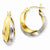 14k Two-tone Polished Knife-edge Double Hoop Earrings