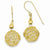 14k Yellow Gold Mirror Bead Wire Ball Earrings
