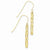 14k Yellow Gold Dangle Mesh Tube Earrings