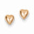 14k Rose Gold Heart Post Earrings