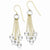 14k Two-tone Circle 5 Heart Earrings