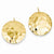 14k Yellow Gold Hammered Circle Earrings