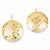 14k Yellow Gold Hammered Circle Earrings