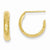 14k Yellow Gold Diamond-cut 3.5mm J-Hoop Earrings