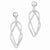 14k White Gold Fancy Dangle Post Earrings