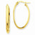 14k Yellow Gold 3mm Oval Hoop Earrings