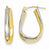 14k Two-tone Double Polished Hoop, Jewelry Earrings