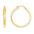 14k Yellow Gold 2x3mm Rectangle Tube Hoops, Jewelry Earrings