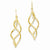 14k Yellow Gold Swirl Dangle Earrings