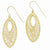 14k Yellow Gold Oval Web Earrings
