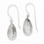 14k White Gold Puff Teardrop Earrings
