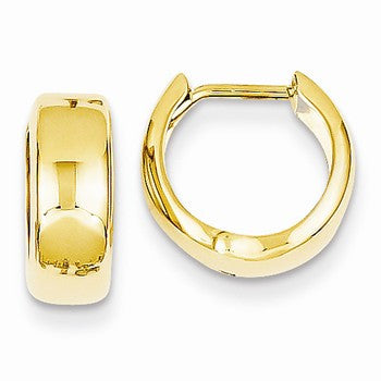 14k Yellow Gold Hinged Hoop Earrings