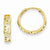14k Yellow Gold Greek Key Hinged Hoop Earrings