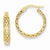 14k Yellow Gold Diamond-cut Hoop Earrings
