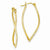 14k Yellow Gold Polished Fancy Hoop Earrings