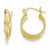 14k Yellow Gold Polished Circles Hoop Earrings