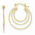 14k Yellow Gold Polished Circles Hoop Earrings