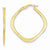 14k Yellow Gold Tapered Square Hoop Earrings