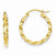 14k Yellow Gold Twist Hollow Hoop Earrings