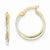 14k Two-tone Polished Hollow Hoop Earrings