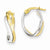 14k Two-tone Polished Hoop Earrings