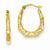 14k Yellow Gold Hollow Oval Hoop Earrings