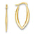 14k Yellow Gold Polished Hollow Hoop Earrings