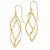 14k Yellow Gold Polished & Textured Twisted Dangle Earrings