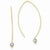 14k Two-tone Threader Earrings