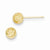 14k Yellow Gold Diamond-cut Ball Post Earrings