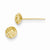 14k Yellow Gold 6mm Puff Circle Post Earrings