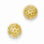 14k Yellow Gold Diamond-cut Bead Post Earrings