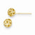 14k Yellow Gold Open Diamond-cut Ball Post Earrings