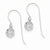 14k White Gold 6mm Diamond-cut Ball Dangle Earrings
