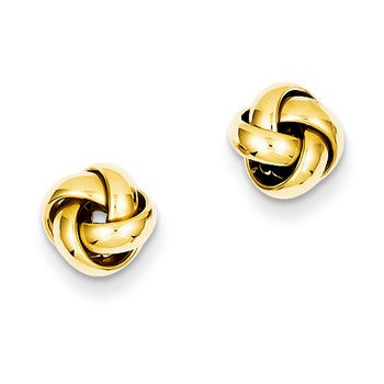 14k Yellow Gold Knot Post Earrings