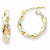 14k Yellow Gold Polished 2.75mm Fancy Twisted Hoop Earrings