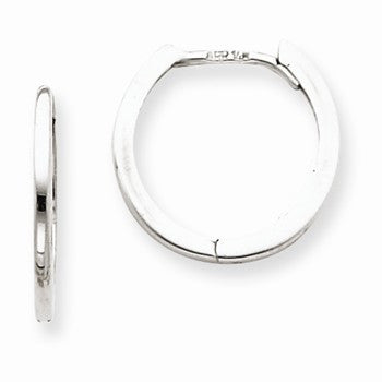 14k White Gold Hinged Earrings