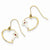 14k Yellow Gold Heart w/Enameled Cross Earrings