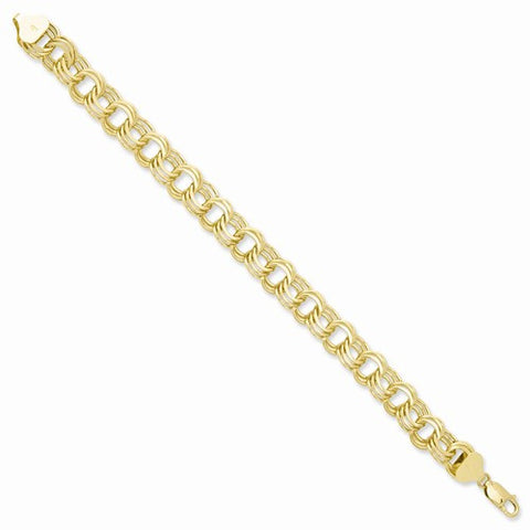 14K Yellow Gold Triple Link Charm