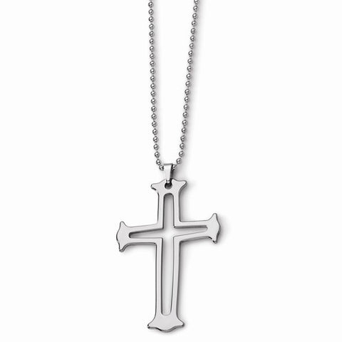 Tungsten Tungsten Cross Necklace